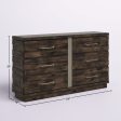 Industrial Farmhouse Designed 6 Drawer Dresser - Brown Discount