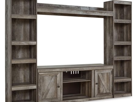 Wynnlow - Gray - 4-Piece Entertainment Center With LG TV Stand W Fireplace Option Online now