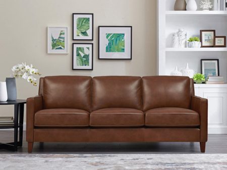 Ashby - Leather Sofa - Pecan For Sale