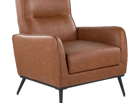 Casper - Industrial Lounger - Black   Camel on Sale