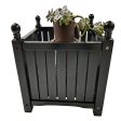 Outdoor Square Flower And Herb Pot For Garden, Porch And Patio Outside Plant And Vegetable Container, Planter - Black For Cheap