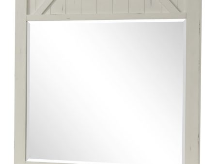 Industrial Farmhouse Mirror - White Discount