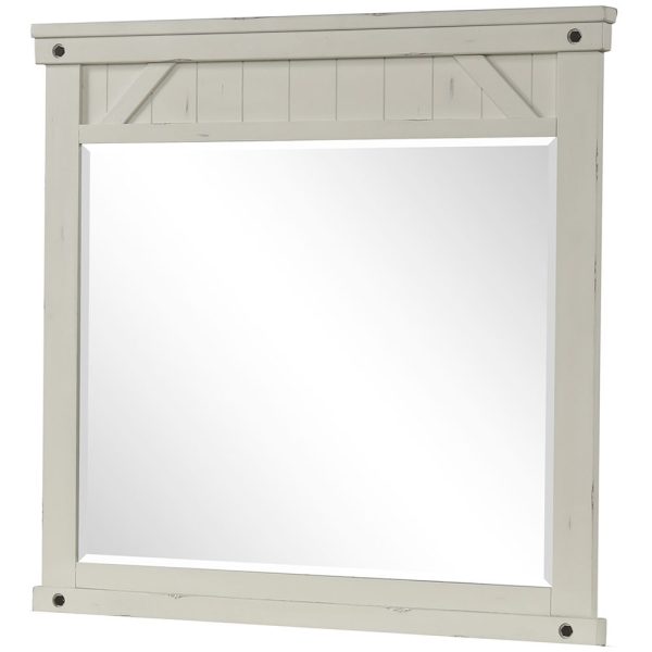 Industrial Farmhouse Mirror - White Discount