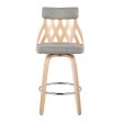 York - Mid-Century Modern Counter Stool - Natural   Light Gray Online