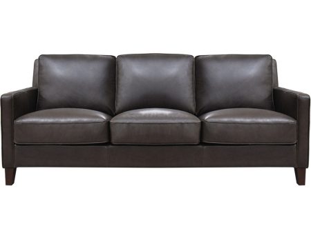 Ashby - Waxy Pull Up Leather Sofa - Dark Granite For Cheap