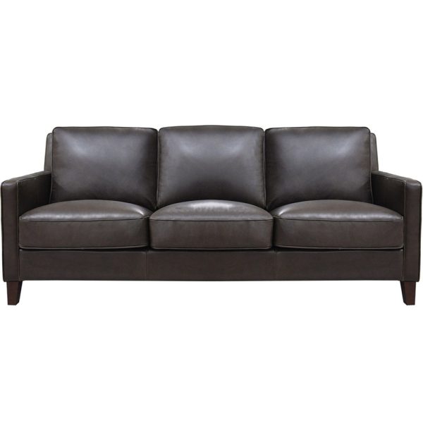 Ashby - Waxy Pull Up Leather Sofa - Dark Granite For Cheap