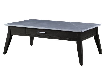 Zemocryss - Sintered Stone Top Coffee Table - Dark Brown   Gray Online now