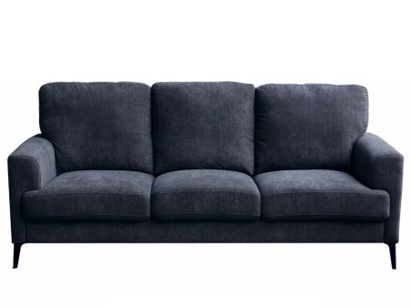 Jackson - Chenille Sofa With Black Metal Legs Online now