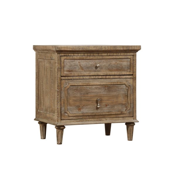 Ludin - 2 Drawer Nightstand - Taupe For Sale