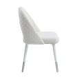 Zemirah - Velvet Gloss Side Chair (Set of 2) - White Fashion