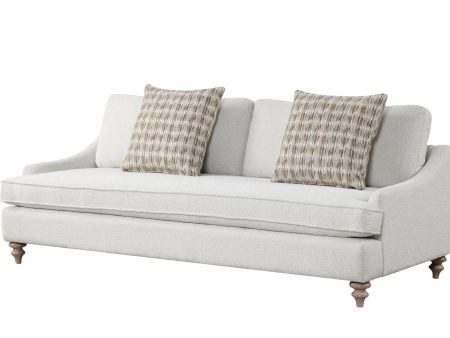 Sofa Single Reverable Cushion With 2 Pillows - Off White For Sale