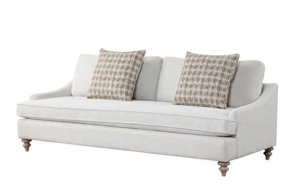 Sofa Single Reverable Cushion With 2 Pillows - Off White For Sale