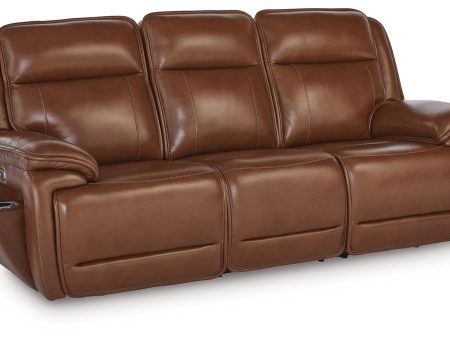 Healy Pier - Chocolate - Power Reclining Sofa   Adj Headrest Fashion