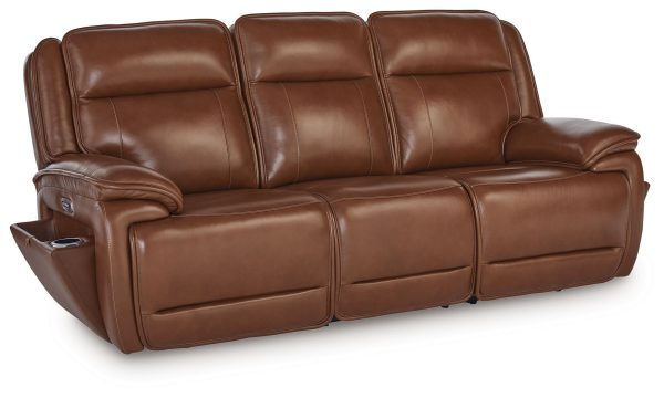 Healy Pier - Chocolate - Power Reclining Sofa   Adj Headrest Fashion