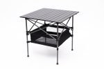 Folding Outdoor Table With Carrying Bag, Lightweight Aluminum Roll-Up Square Table For Indoor, Outdoor Camping, Picnics, Beach, Backyard, Bbq, Party, Patio - Black Cheap