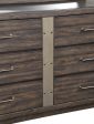 Industrial Farmhouse Designed 6 Drawer Dresser - Brown Discount