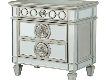 Varian - Mirrored Nightstand - Silver For Discount