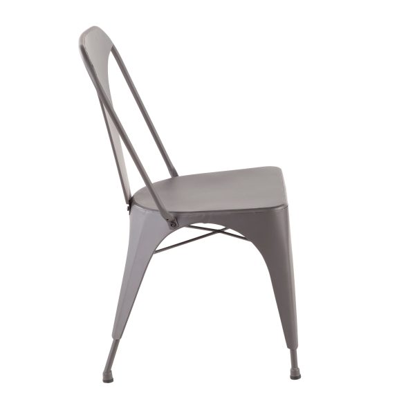 Austin - Industrial Dining Chair (Set of 2) - Matte Gray Online Sale