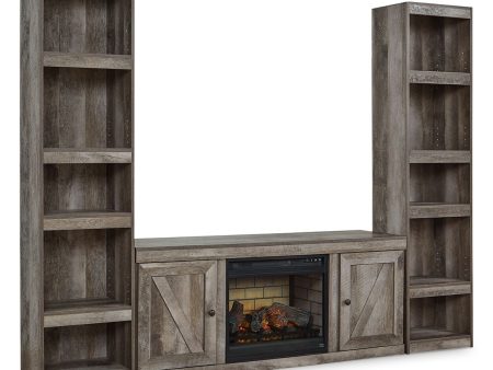 Wynnlow - Gray - 3-Piece Entertainment Center With Electric Fireplace on Sale