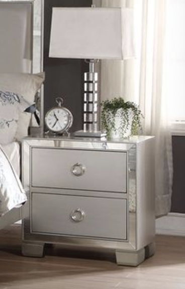 Voeville II - Nightstand - Silver Online Hot Sale