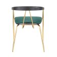 Vanessa - Contemporary Chair (Set of 2) - Gold   Green - Black For Sale