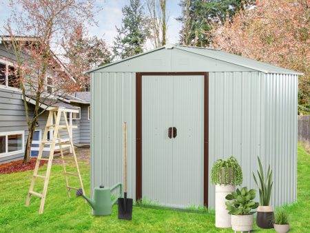 Ry-Sdyx56-W Outdoor Metal Storage Shed - White Online