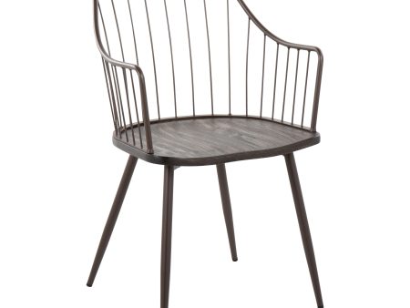 Winston - Farmhouse Style   Dining Chair - Brown   Dark Walnut For Cheap