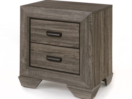 Lyndon - Weathered Grain Nightstand - Gray Fashion