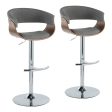 Vintage Mod - Mid Century Modern Adjustable Height Barstool With Swivel With Rounded T Footrest (Set of 2) Supply