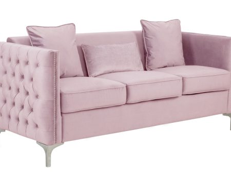 Bayberry - Velvet Sofa With 3 Pillows For Sale