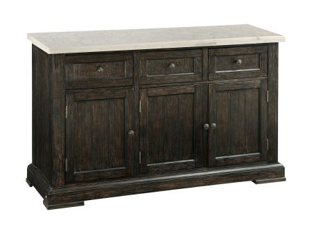 Nolan - Marble Top Salvage Server - Oak Cheap