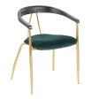 Vanessa - Contemporary Chair (Set of 2) - Gold   Green - Black For Sale