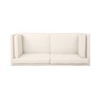 3 Seater Fabric Sofa, With Birch Legs, Study And Living Room - Beige For Cheap