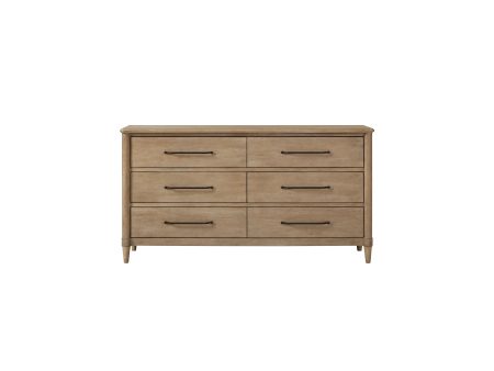 Casual 6 Drawer Dresser - Sand For Cheap