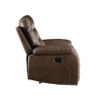 Aashi - Leather Gel Match Recliner Sofa - Brown Online now