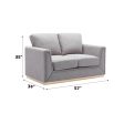 Valin - Linen Loveseat For Living Room - Gray Discount