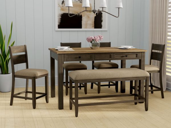 Velvety - 6 Piece Gathering Dining Set Online Sale