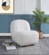 Yedaid - Teddy Sherpa Accent Chair With Swivel - White Sale