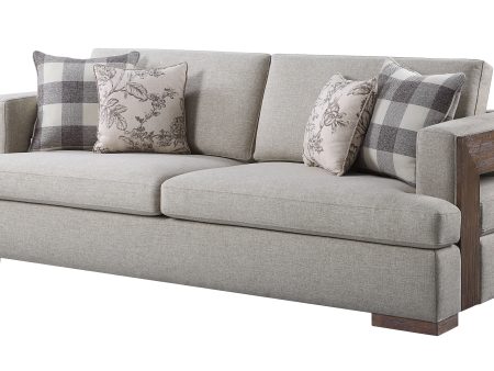 Niamey - Sofa With 4 Toss Pillows - Walnut Online