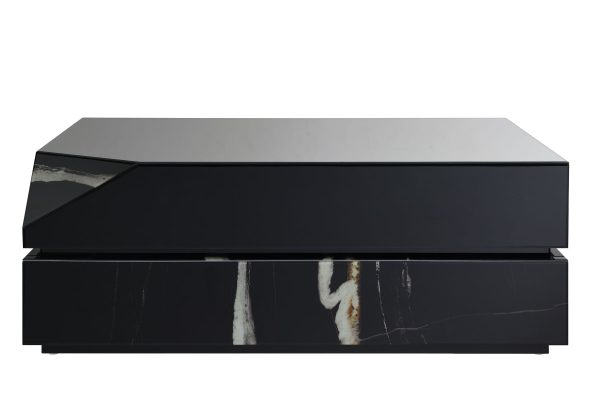 Wenona - Mirrored Coffee Table - Black Supply