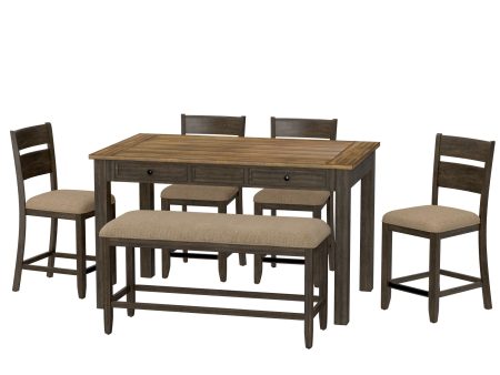 Velvety - 6 Piece Gathering Dining Set Online Sale