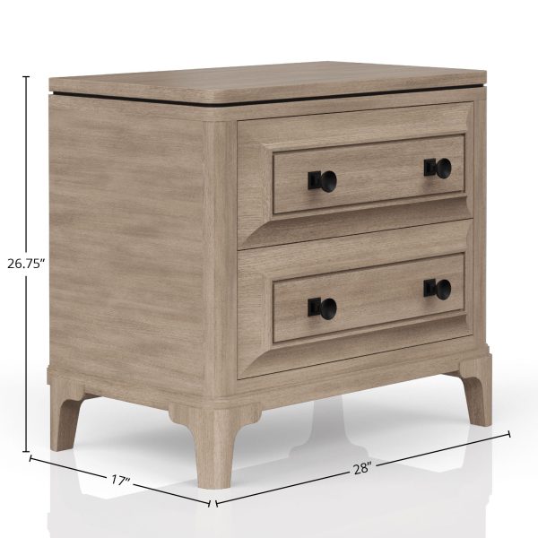 2 Drawer Nightstand - Sand Online