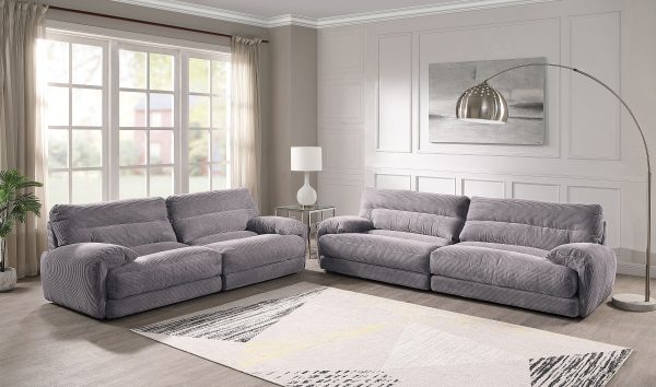 Cadenza - Corduroy Sofa - Gray Online