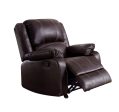 Zuriel - Synthetic Leather Motion Rocker Recliner - Brown Cheap