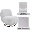 Yedaid - Teddy Sherpa Accent Chair With Swivel - White Sale