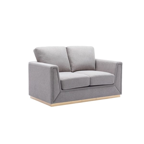 Valin - Linen Loveseat For Living Room - Gray Discount