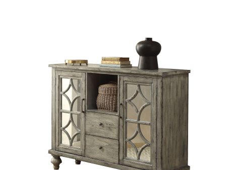 Velika - Weathered Console Table With 1 Open Compartment Storage - Gray Supply