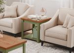 Vineyard - Side Table - Sage Green, Fruitwood Sale