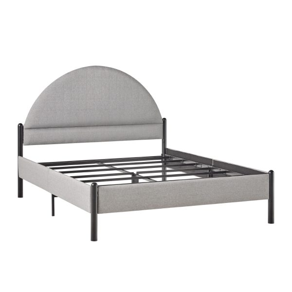 Bed Modern Upholstered Curved Headboard Online