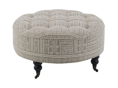 Upendo - Pattern Ottoman With Casters - Multi Online